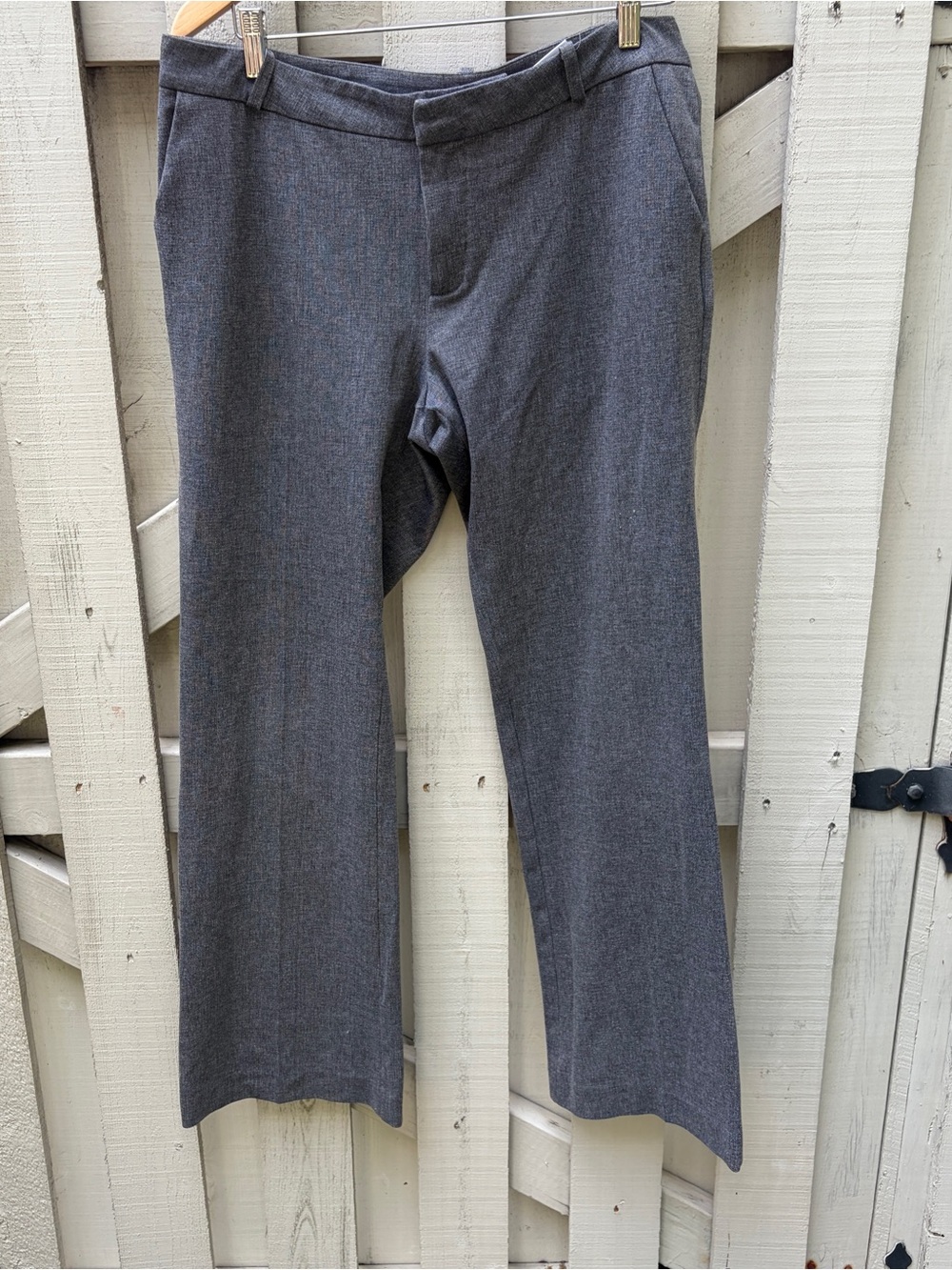 KUT from the Kloth Grey Tailored Mid-Rise Straight Dress Pants Trousers Size 12